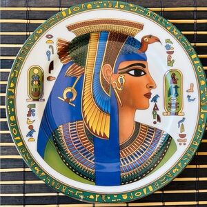 Egyptian Themed Decorative Plate. 6.25” Diameter. New.